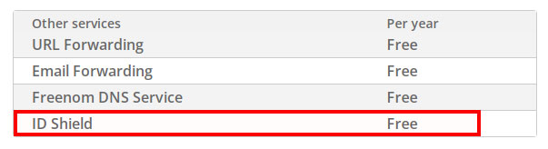 freenom faq whoIs protection