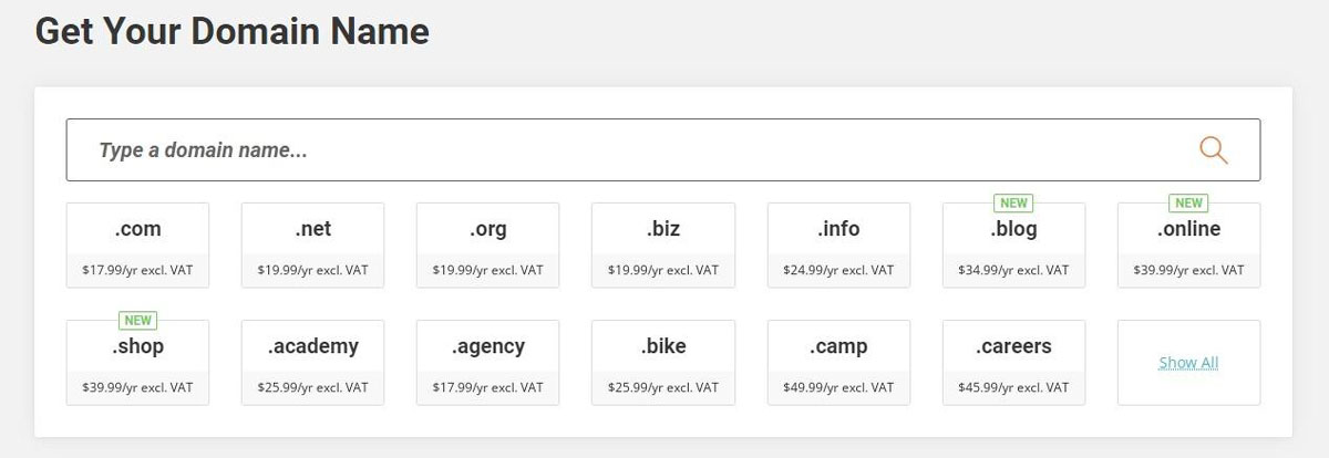 Siteground Get A Domain