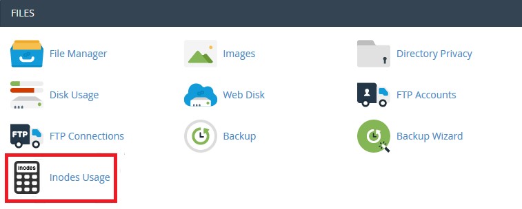 inodes usage cpanel