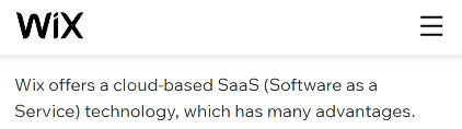 wix uses saas technology