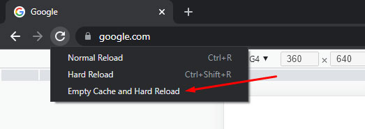 Clear Cache and Hard Reload