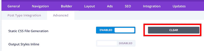 Divi Page Builder Static CSS file Generation