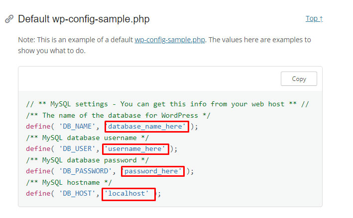 wp config file