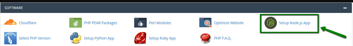 NameCheap Cpanel NodeJs Setup Wizard