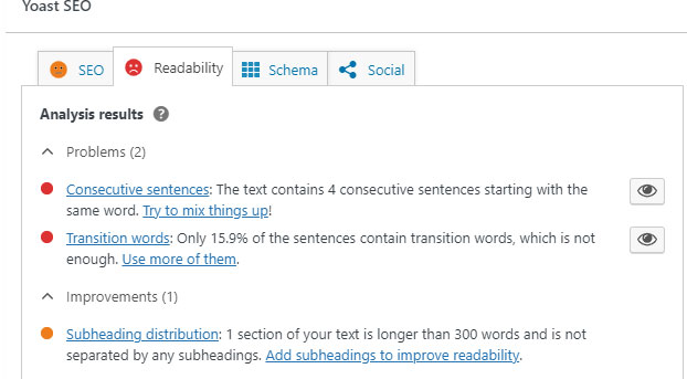 improving content readability with yoast