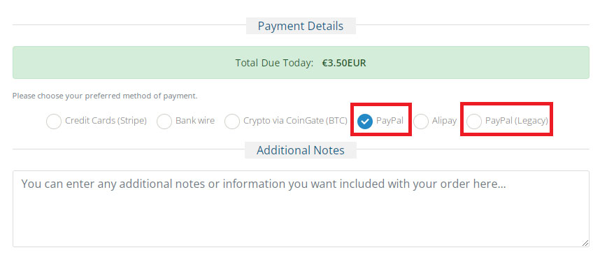 alphavps paypal payment availability