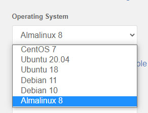 mochahost alma version 8 vps