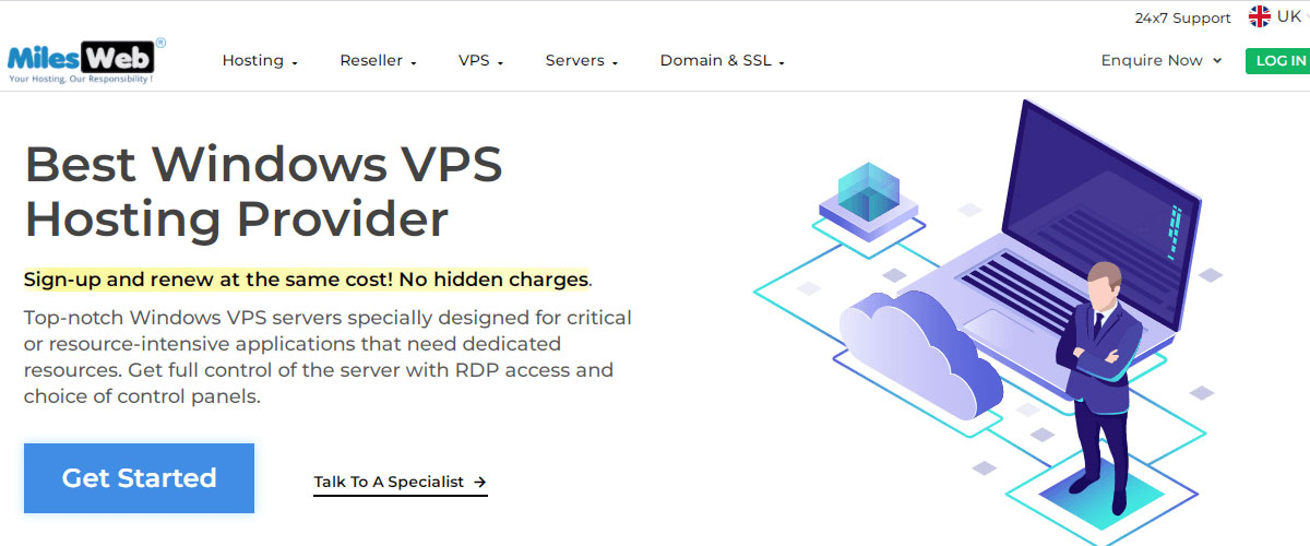 milesweb windows vps