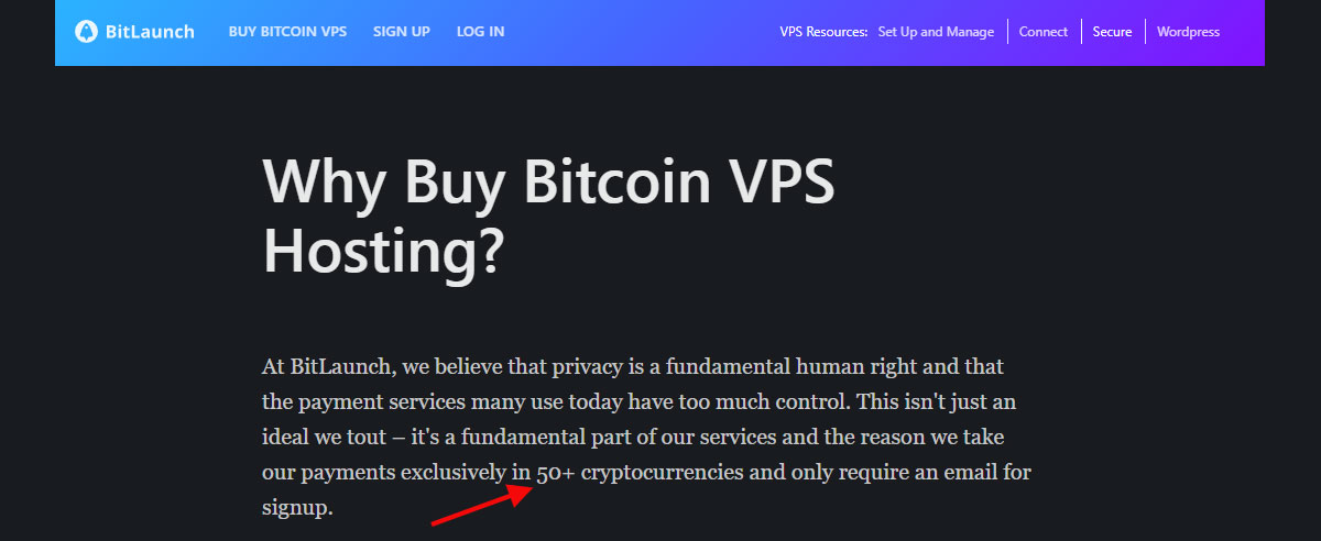 bitlaunch claiming to accept 50+ cryptocurrencies