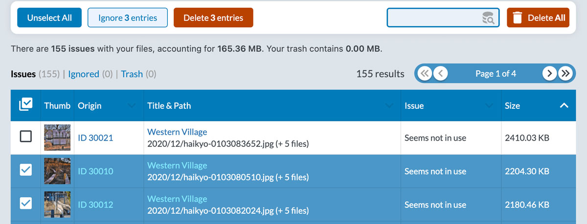 Media Cleaner - Delete unused media files