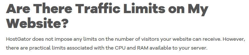 hostgator traffic limits