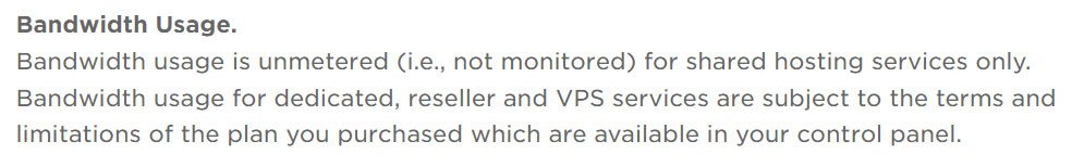 hostgator vps bandwidth limit