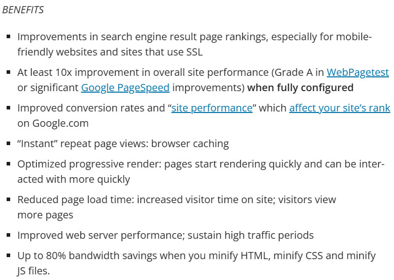 w3 total cache plugin benefits