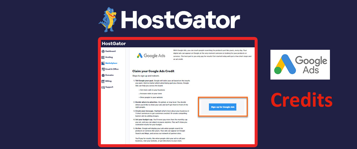 HostGator Google AdWords Credit