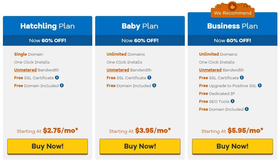 hostgator old prices