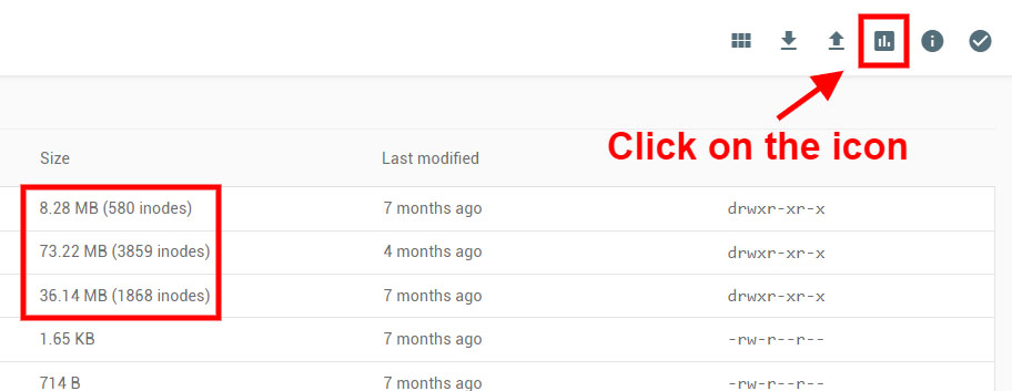 calculate directory sizes in hostinger