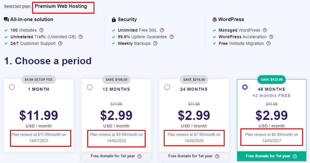 hostinger shared hosting renewal rates
